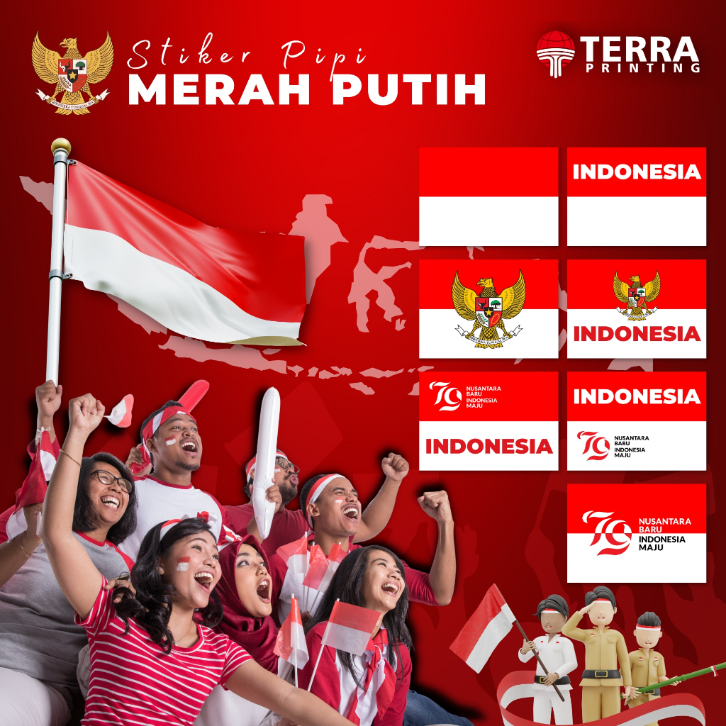 

Stiker pipi merah putih - stiker bendera indonesia