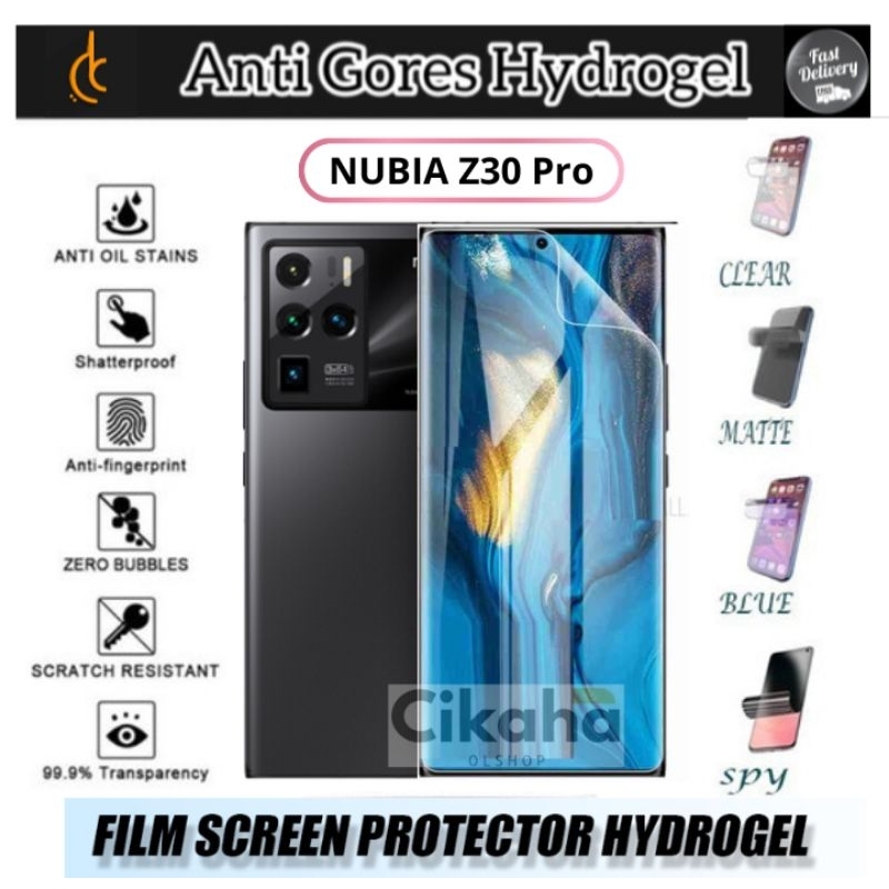 Hydrogel Full Cover ZTE Nubia Z30 Pro Pelindung Layar Anti Gores Hydrogel HD Hybrid Pro