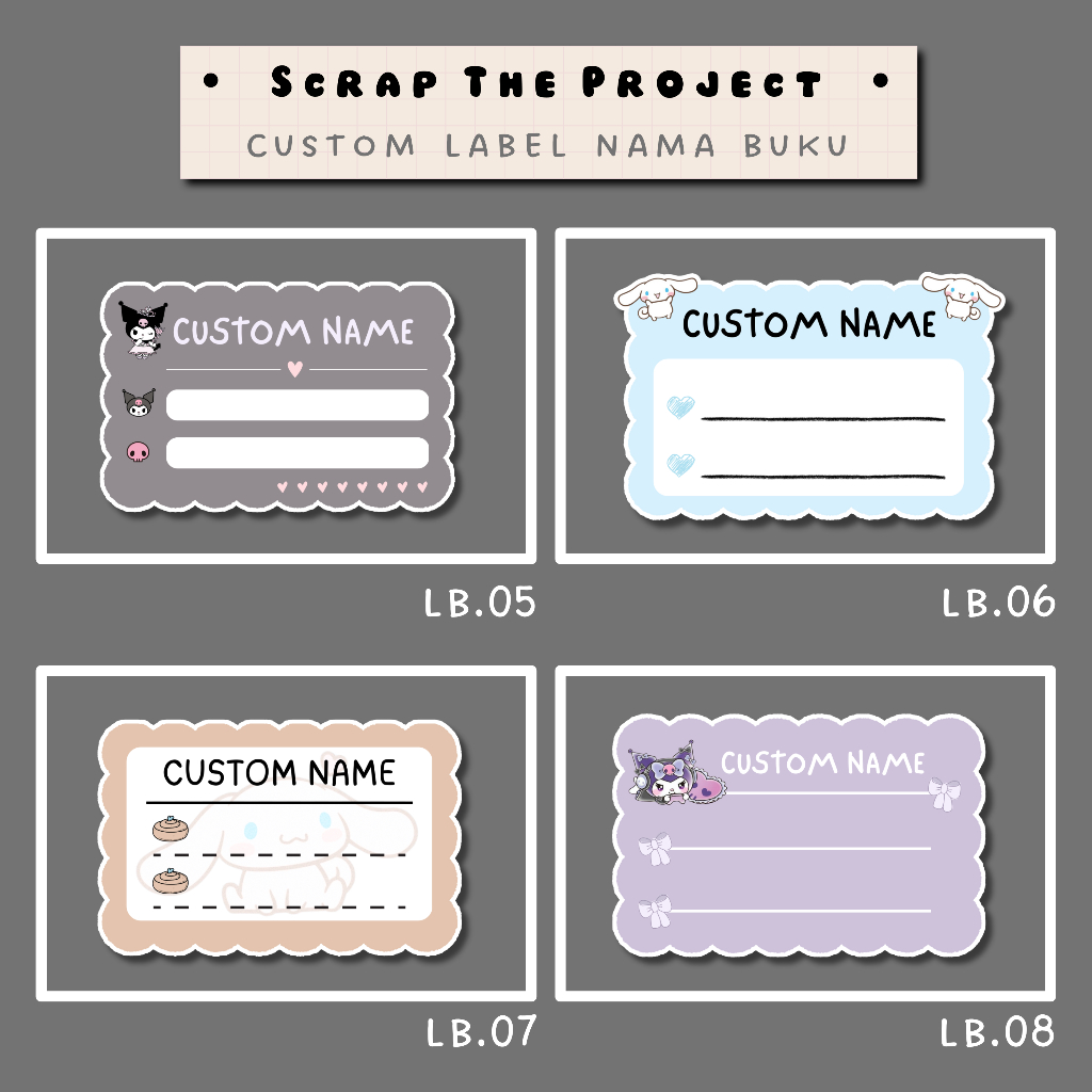 

STIKER LABEL NAMA BUKU / CINNAMON BOOK LABEL STICKER / LB. 05-08