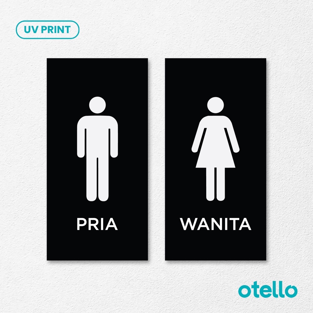 

Otello Sign Icon Toilet Pria Wanita Akrilik Signage Minimalist Acrylic Papan Tanda Nama Ruangan Acrylic WC Men Women Print p Z3B9