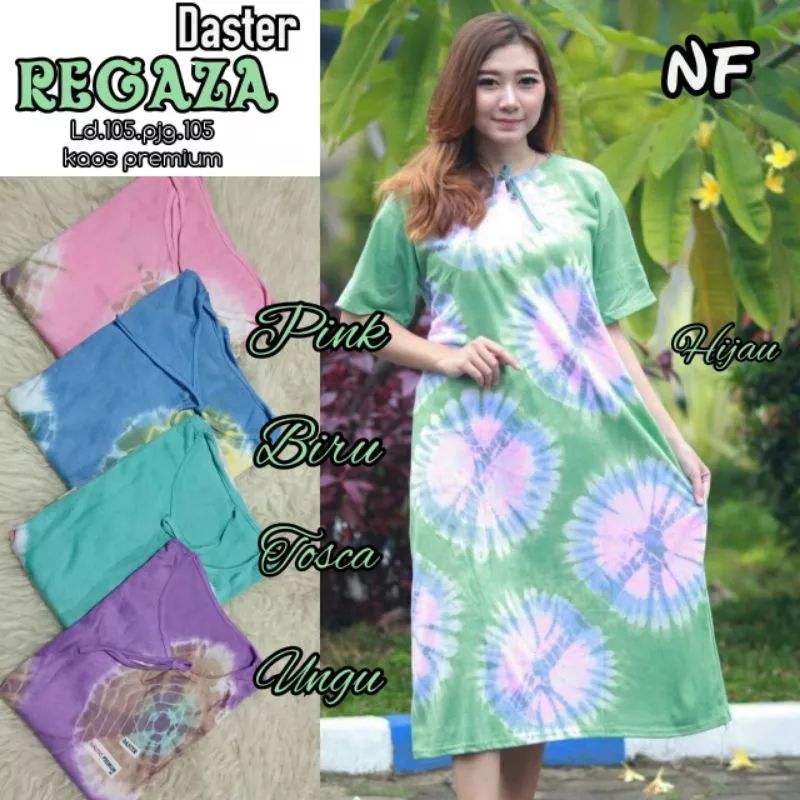 Daster Kaos wanita Dewasa Daster keren Daster pelangi Daster Bali lengan pendek Bahan Cotton Combed