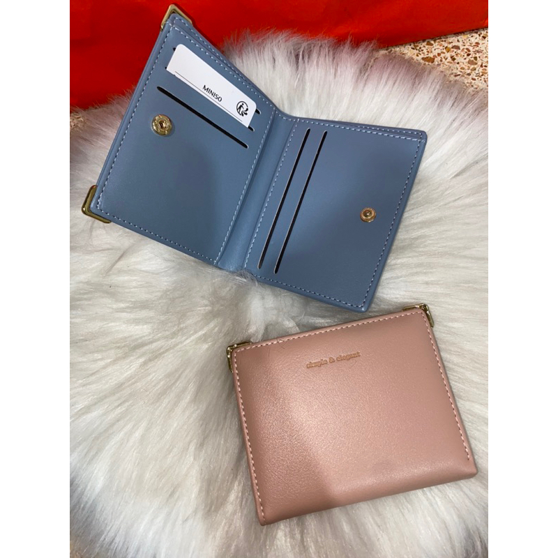 Dompet miniso simple dan elegant original / Dompet lipat aesthetic / Dompet Lipat Mini Miniso / Domp