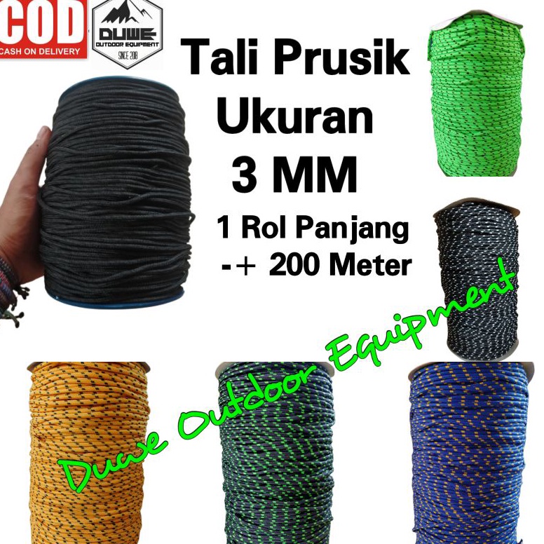 

TALI PRUSIK 3mm FRUSIK 3 mm PANJANG 2 METER h VS3