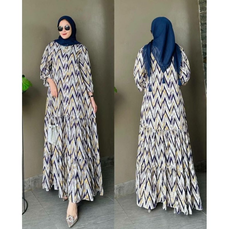 DEVINA DRESS ZIG-ZAG