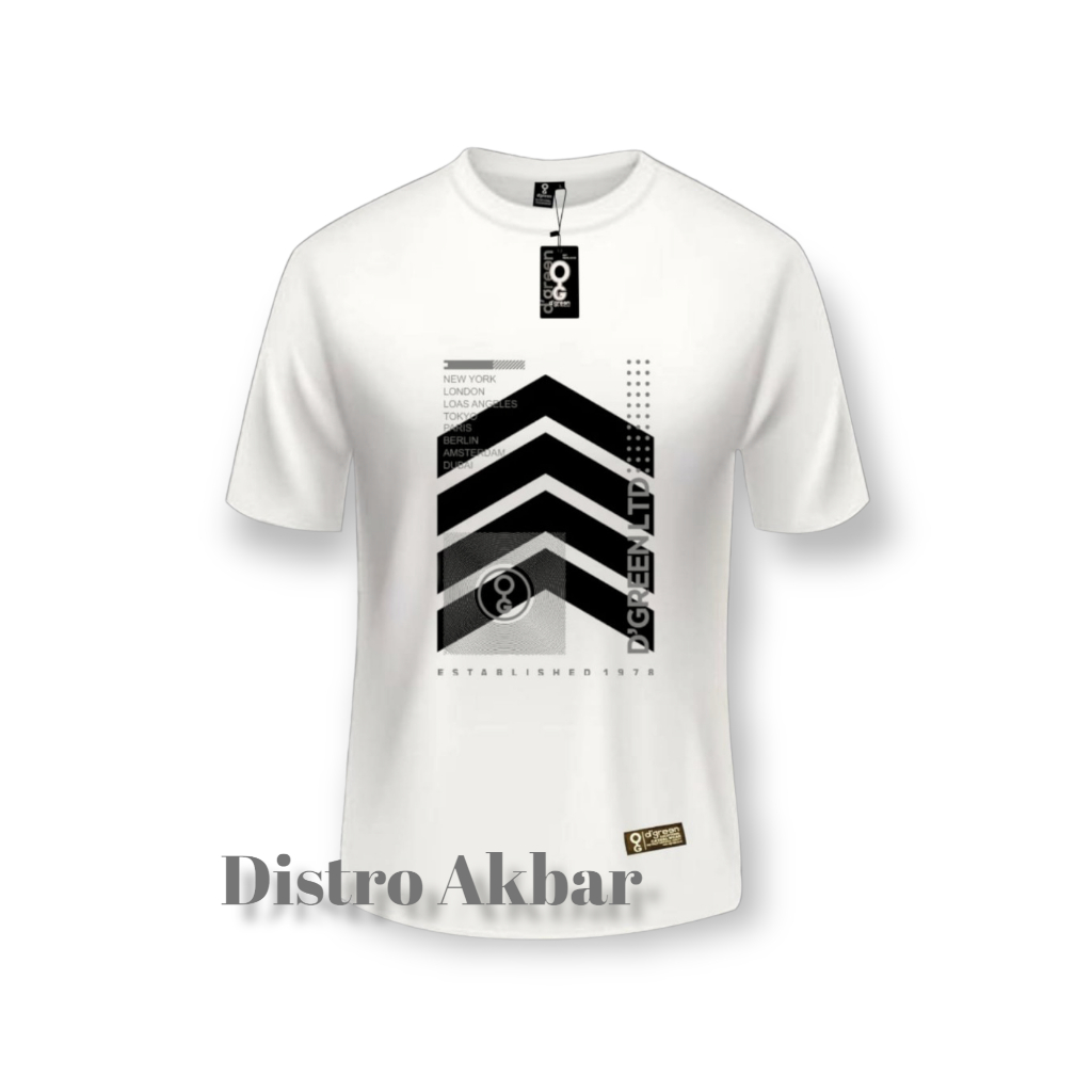 Kaos Pria Distro Keren Putih Premium Original
