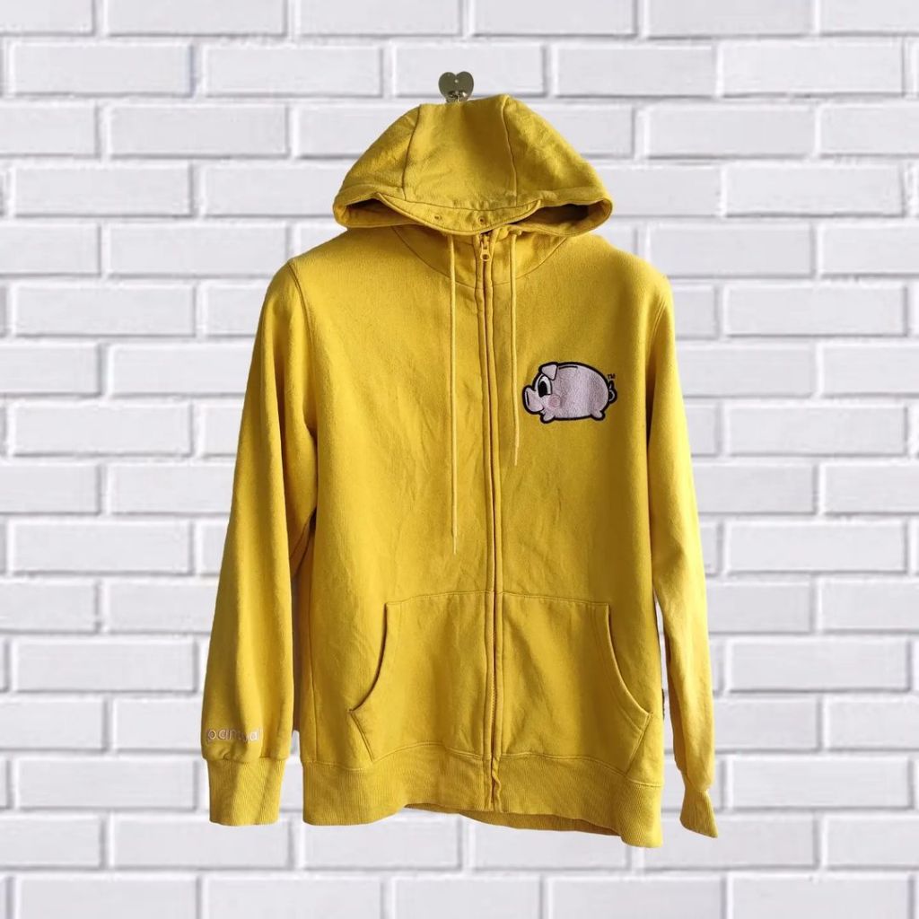 ZIPHOODIE PANCOAT, SIZE M (SECOND BRANDED) KUNING, HD0026