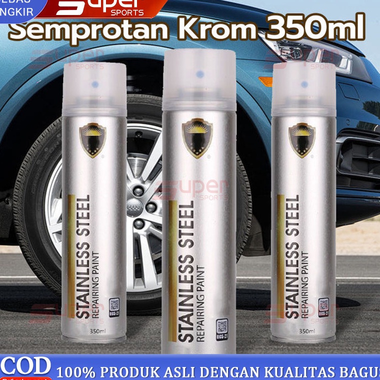 Cat Semprot Chrome Sapporo 35ml Cat Semprot Chrome Stainless Steel Cat Logam Mobil Chrome i Y3B4