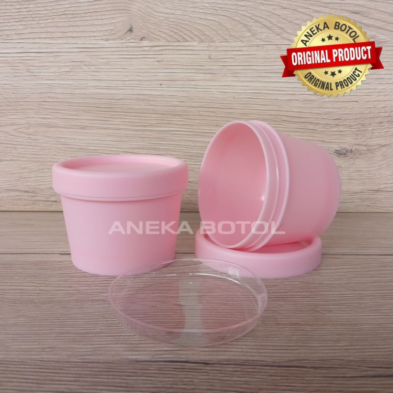 POT SCRUB ICE CREAM PINK 100 GRAM / WADAH LULUR PLASTIK