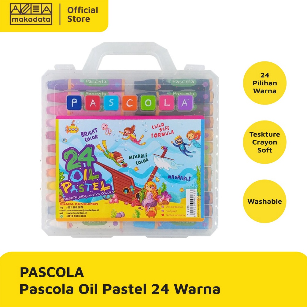 

CRAYON OIL PASTEL PASCOLA ISI 24 WARNA MURAH u F7C6
