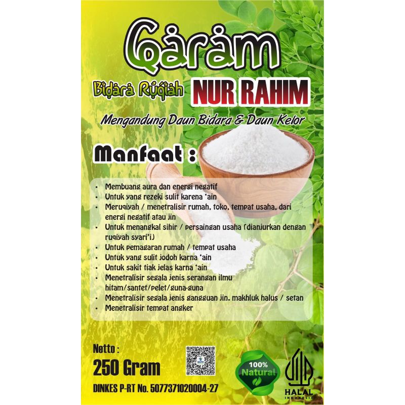 

GARAM RUQIAH UNTUK MEMBUANG ENERGI NEGATIF PENANGKAL SIHIR DAN KEBANGKRUTAN