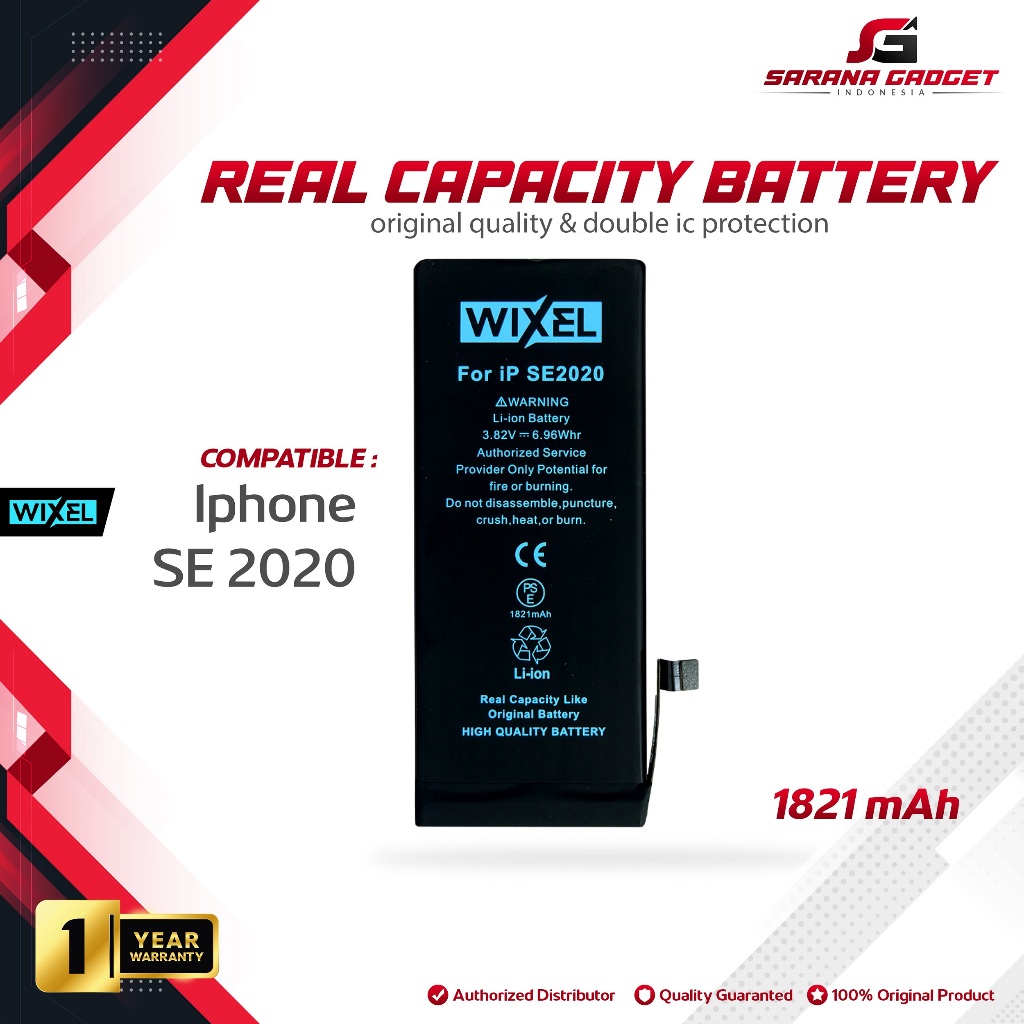 WIXEL Baterai Iphone SE 2020 Batre Batrai Battery Dual Double Power HP Handphone Apple Ip Ori Origin