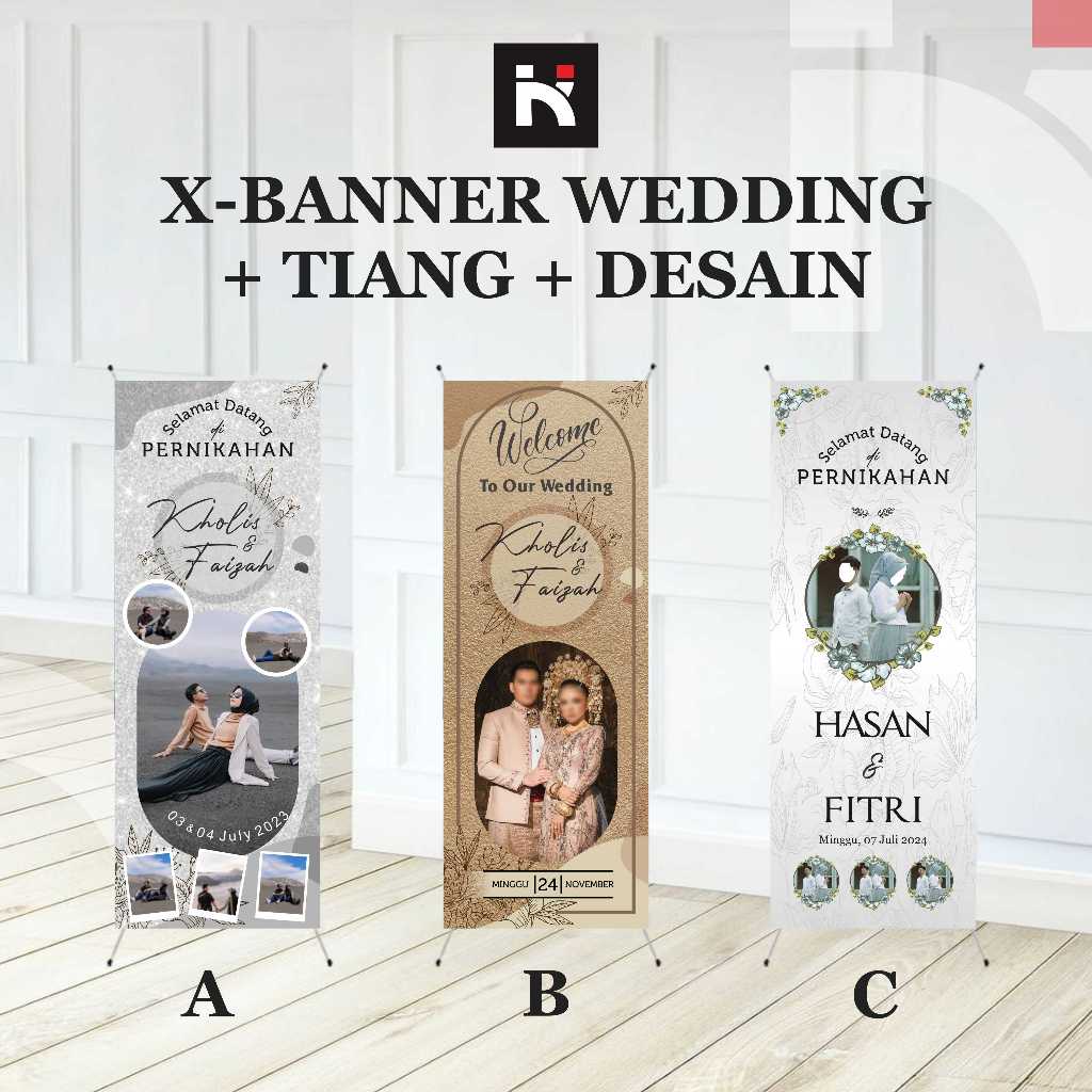 stand banner wedding / CETAK x banner wedding lamaran