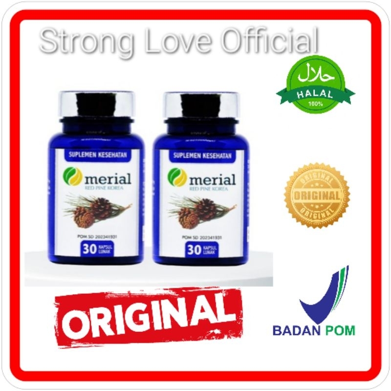 MERIAL FISH OIL MINYAK IKAN DENGAN EKSTRAK PINUS MERAH RED PINE  ORIGINAL