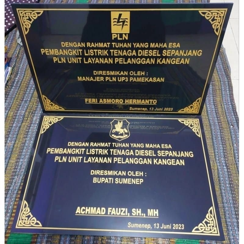 Prasasti peresmian Granit 40*60