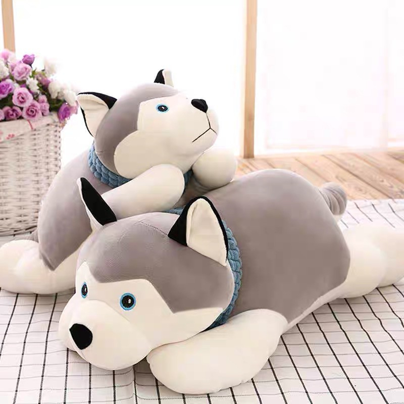 Boneka Anjing Husky Ukuran Kecil/ Boneka Dog Anjing Husky Kecil / Boneka Anak Hewan Peliharaan RB5