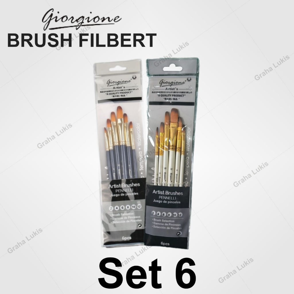 

RK Giorgione Brush Filbert / Kuas Set 6 Filbert G-6010Z / Kuas Set 5