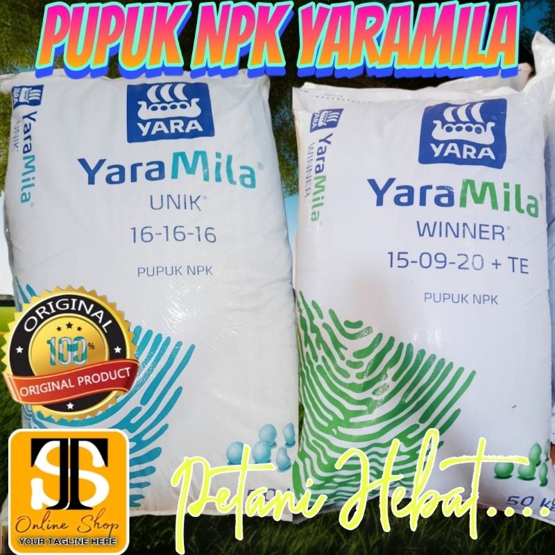 PUPUK NPK 16-16-16 UNIK|PUPUK NPK 15-09-20+TE WINNER|NPK YARAMILA KEMASAN REPACK 1KG|100% ORIGINAL