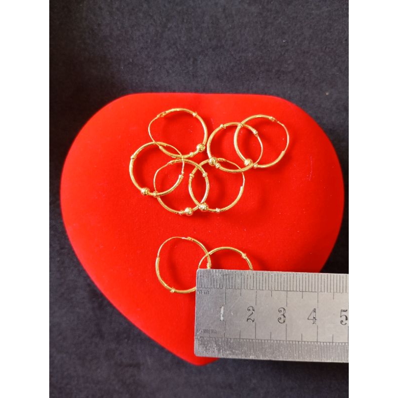 Anting Emas Model Bulat Dewasa Kadar 700