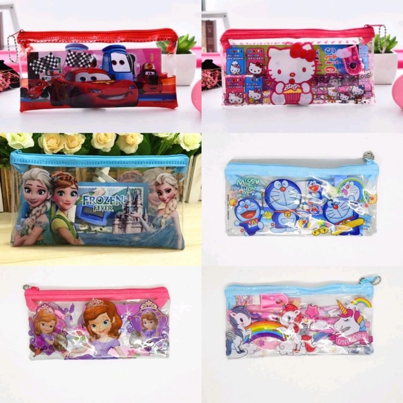 

Paket alat tulis 7in1 Tempat Pensil Alat tulis set paket alat tulis karakter tempat pensil 803 Murah