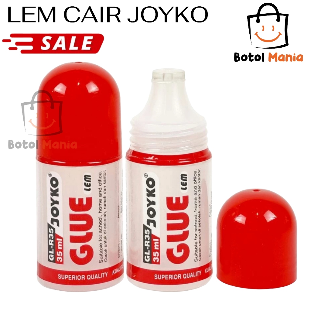 

BM - ATK002 LEM KERTAS JOYKO GL-R35 / LEM CAIR JOYKO 35ML / LEM JOYKO BENING / LIQUID GLUE JOYKO / LEM KERTAS / LEM CAIR / LEM KERTAS TRANSPARAN