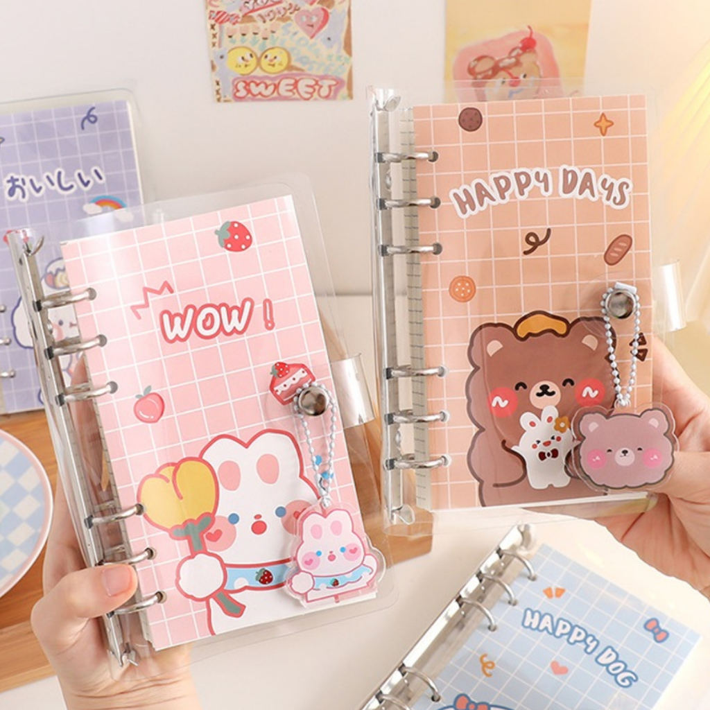 

✨ Sunshine Fancy ✨ Buku Binder 100lbr Cute / Notebook Spiral Karakter Lucu B0055
