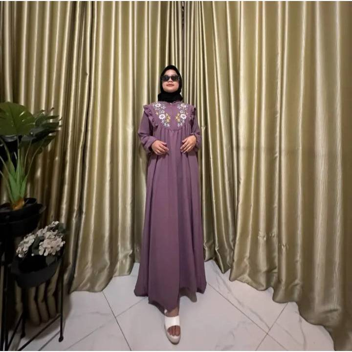Dress code JASMINE terbaru bahan crinkle air flow Model gamis 2024 Baju melayu kurung Fashion muslim