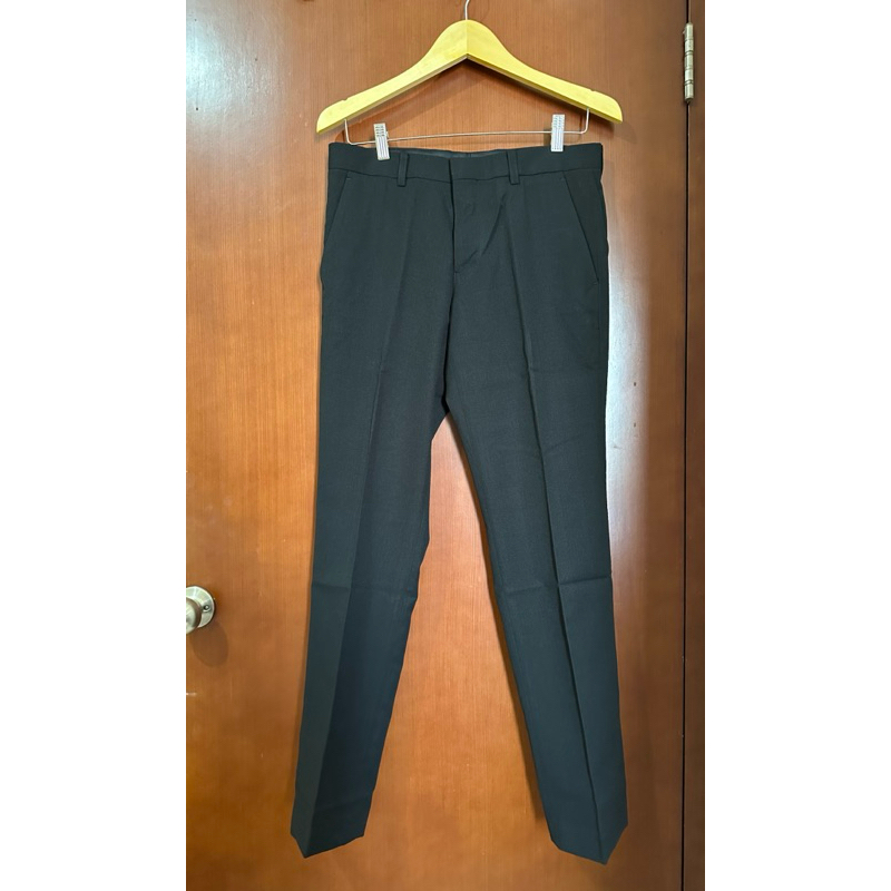 PLATINI celana kantor formal pria panjang hitam slim fit