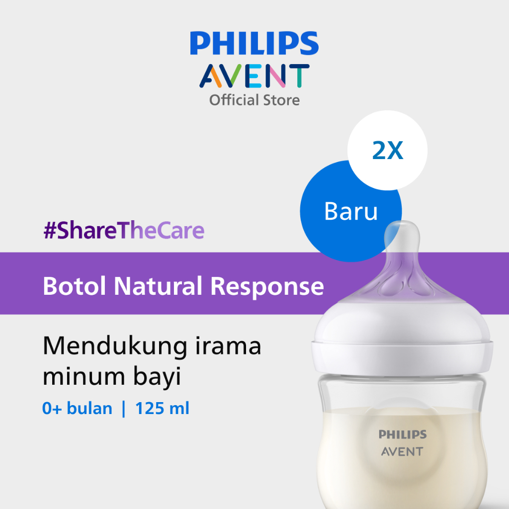 Avent Philips Natural Response 3.0 Dodot Bayi 125 ml dan 260 ml 0M+ / Botol Susu Bayi