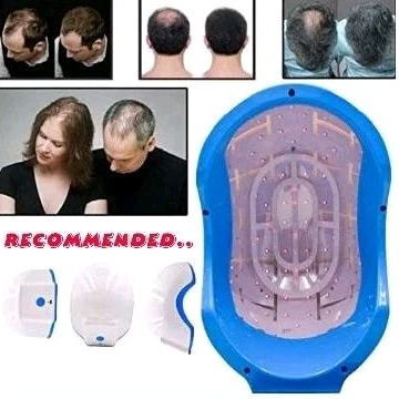 Helm Rambut Rontok Penumbuh Penguat Akar Rambut Topi Terapi Kerontokan