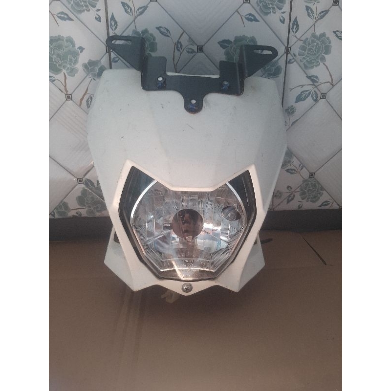 Headlamp Lampu depan KLX BF original copotan satu set speedometer spidometer