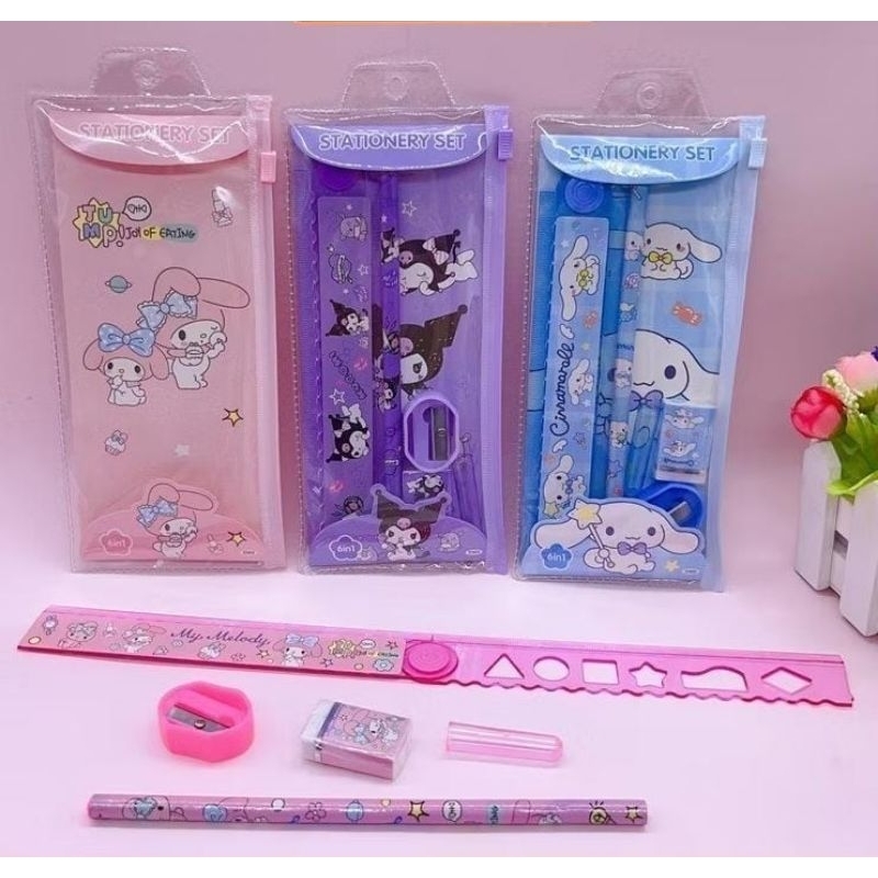 

Alat Tulis Set Kartun / Stationary Set 5in1 Kartun