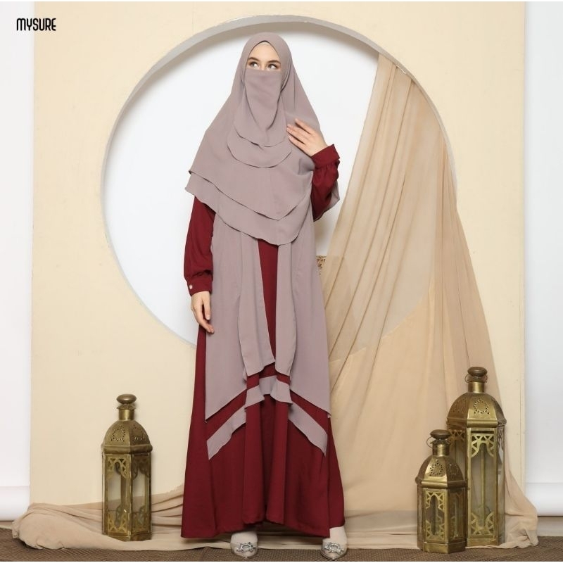 GAMIS SET SYARI NIQAB KHADIJAH MYSURE