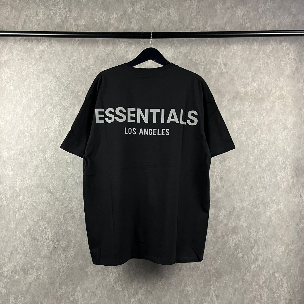 Baju Kaos Essentials Los Angeles Limited FOG Fear of God 3M Reflective Cotton T-Shirt Baju Kaos Atas