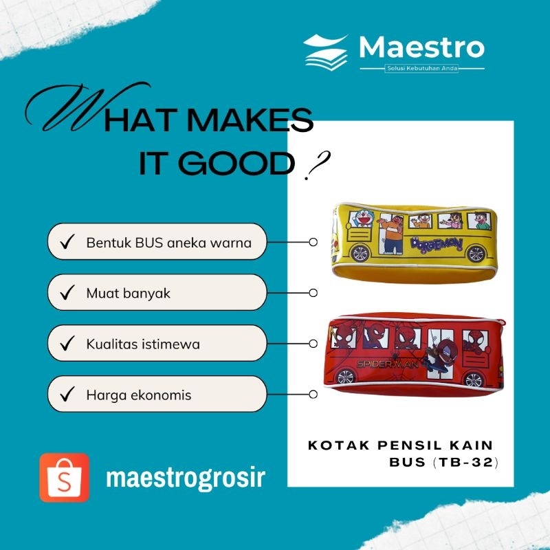 

Kotak Pensil Cowok Bus / Pencil Case Rets New Model TB-32