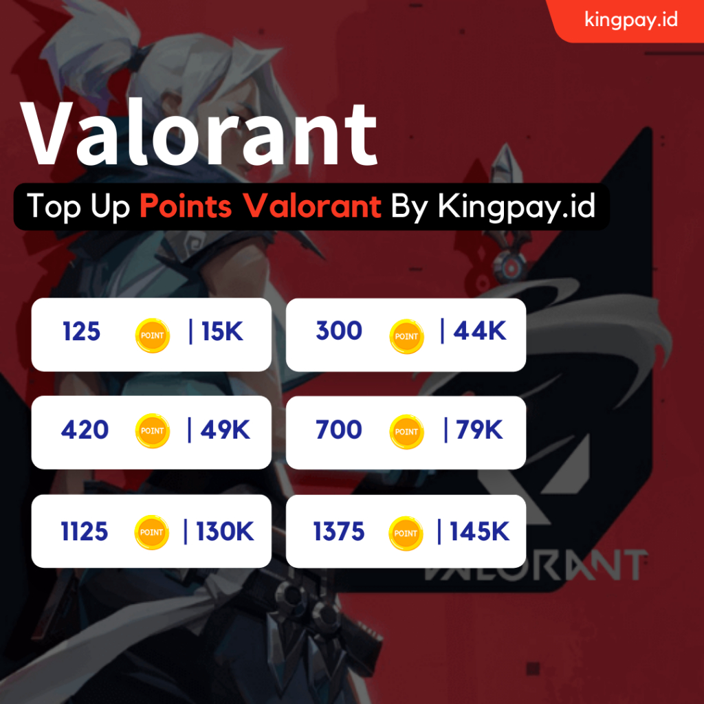 Top Up Points Valorant Termurah Instan Legal dan Terpercaya by Kingpay.id (Small)