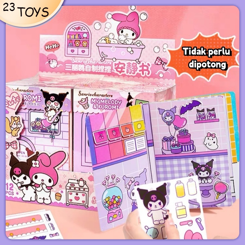 

Tidak Perlu Memotong Quiet Book Buku Sticker Lucu Jumbo Bubble 3D Sticker Busy Book Melody