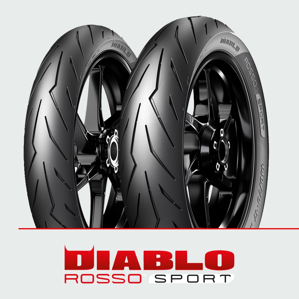 Paket Ban Pirelli Diablo Rosso Sport 90/80 & 110/70 Ring 17 Tubeless