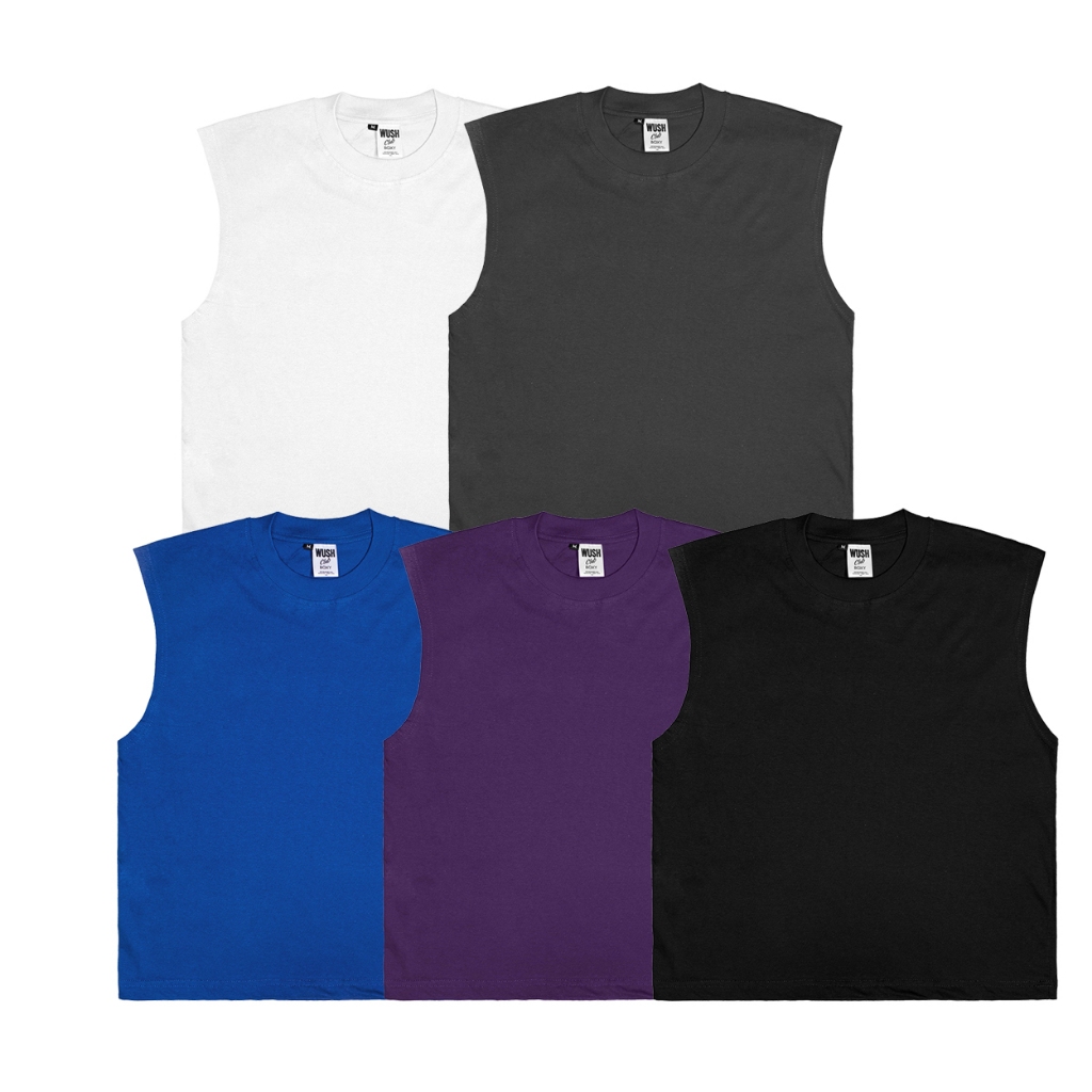 WUSH CLUB SINGLET LEKBONG TANKTOP SLEVELESS BOXY FIT TEE BAJU KAOS DISTRO PRIA WANITA POLOS OVERSIZE