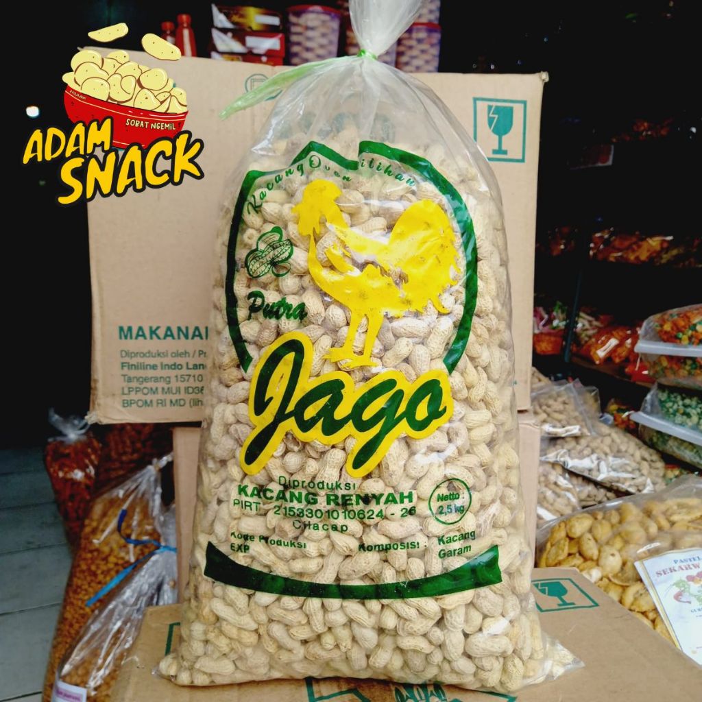 

KACANG ASIN SUPER GAGA 1/2 KG DAN BAL 2.5 KG RENYAH - COD DAN SAMEDAY