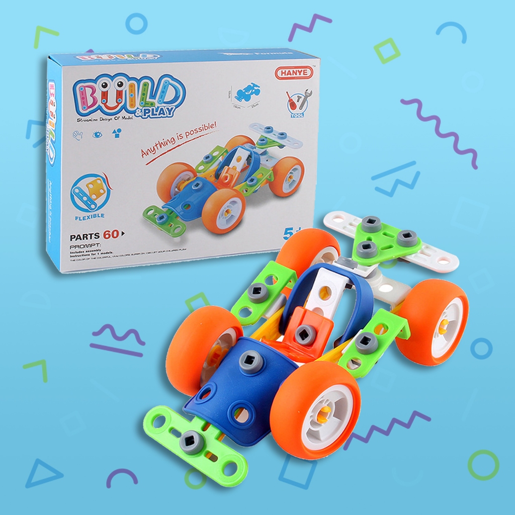 MAINAN 3D PUZZLE EDUKASI ANAK BENTUK MOBIL PESAWAT / 3D PUZZLE EDUCATION