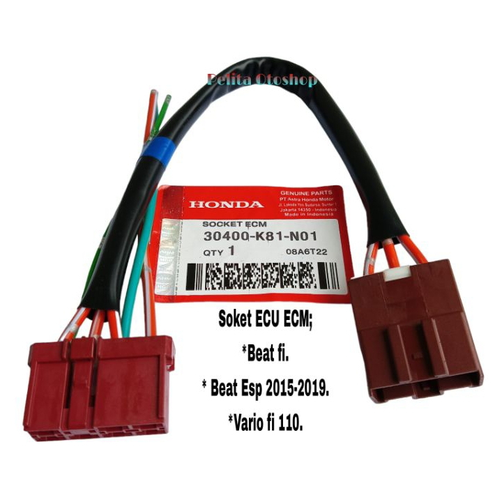 SOKET ECM / SOKET ECU K81 BEAT ESP 2015 - 2019 / BEAT STREET / SCOOPY FI .