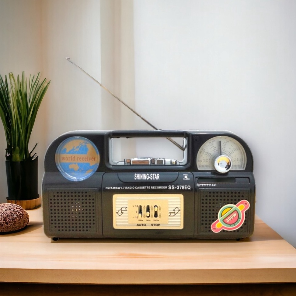 Radio FM AM SW Portable Radio Bentuk Compo Vintage Radio FM AM SW Tape Pemutar Kaset Pita Cassette P