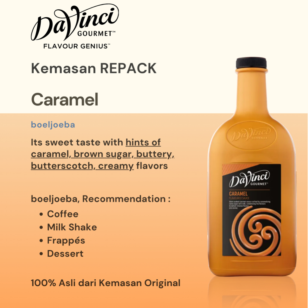 

FLIPTOP - DaVinci Caramel Sauce Repack [75, 100, 125] g