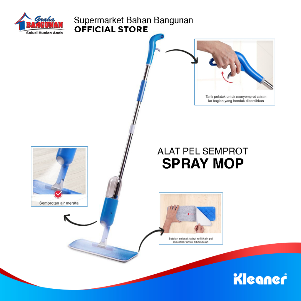 Alat Pel Lantai Kleaner Spray Mop