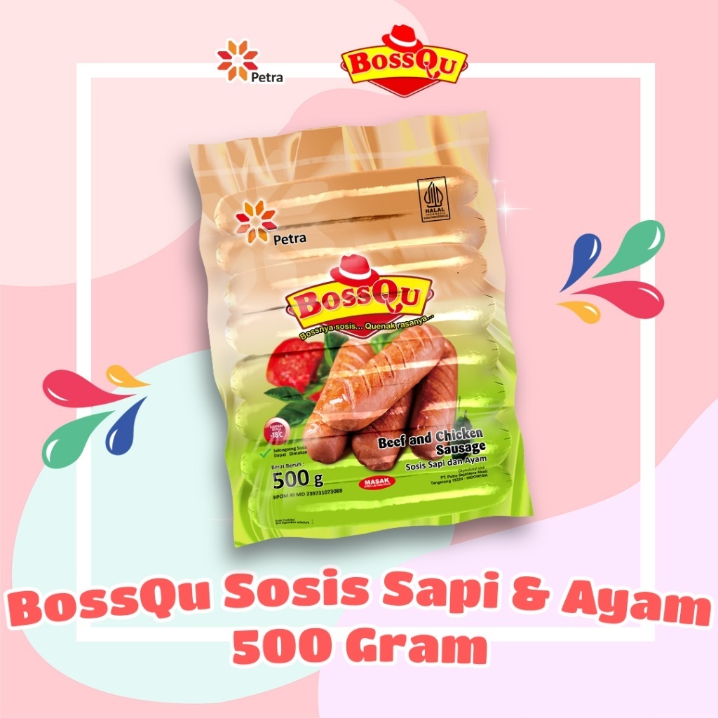 

BOSSQU Sosis Sapi Original Long isi 6+2 500 Gram