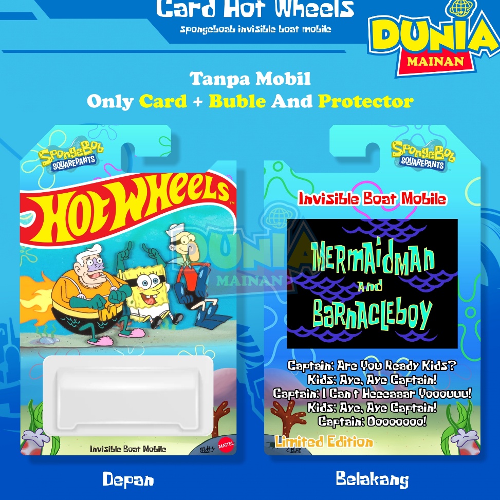 KODE A42W Custom Card Hotwheels Spongebob Squarpants Free Protector  Invisible Boat Mobile  Mermaidm