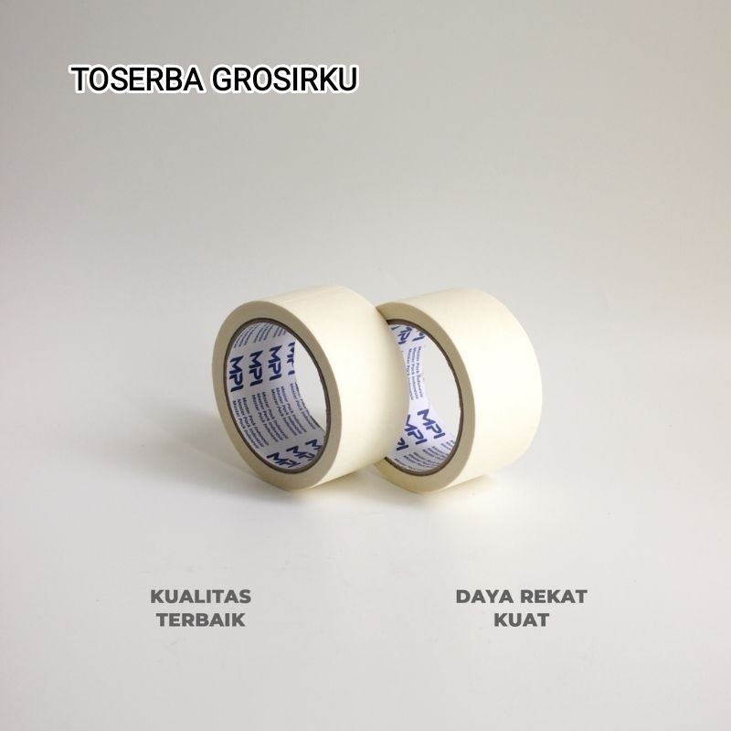 

TAPE ISOLASI KERTAS/LAKBAN KERTAS 15 yard (TOSERBA GROSIRKU)