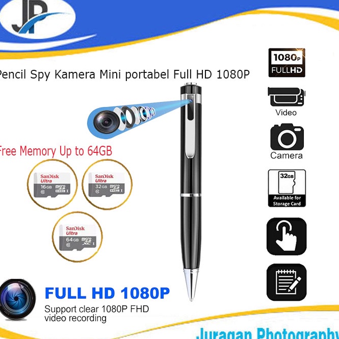 KODE G37H Pencil Spy Camera  Kamera Mini portabel Full HD 18P