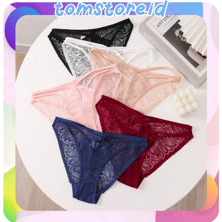 MEN SALE TOMSTOREID Floral Lace Thong Panty  Sexy Gstring Lingerie Gstring CD Hot Cheeky Briefs Cela