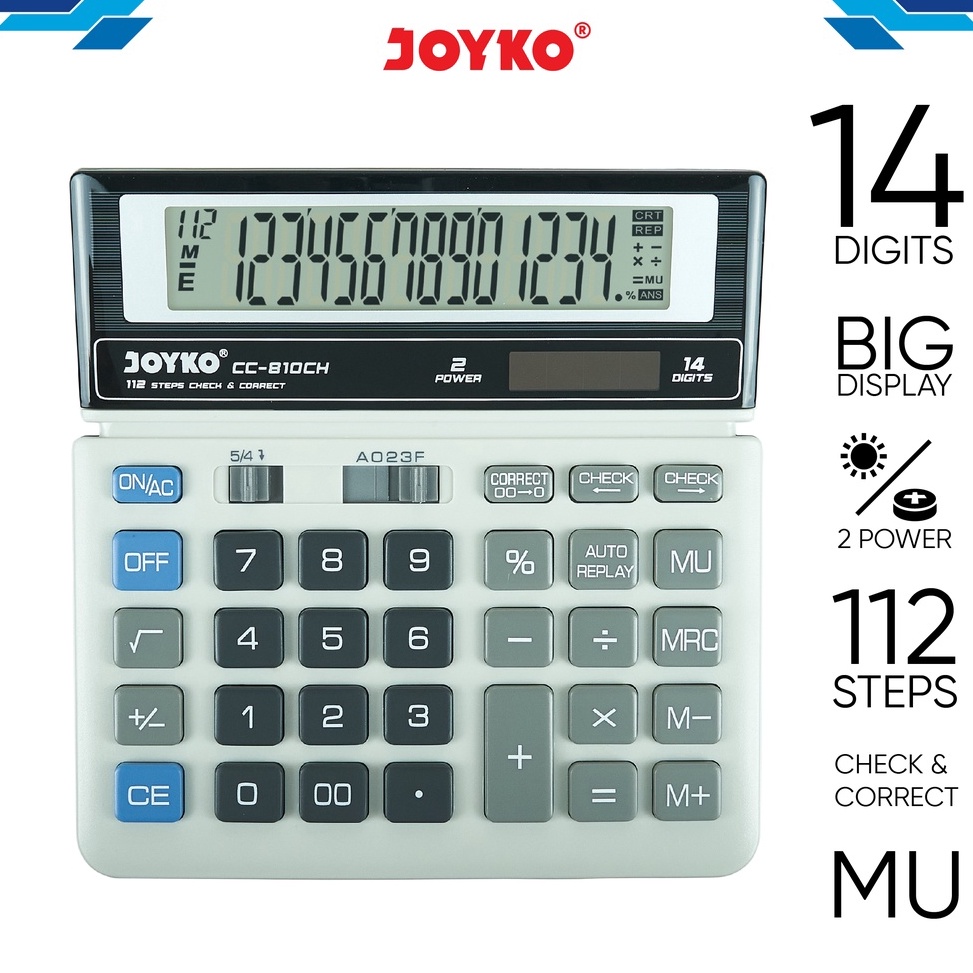 

KODE F85I Calculator Kalkulator Joyko CC81CH 14 Digits Check Correct